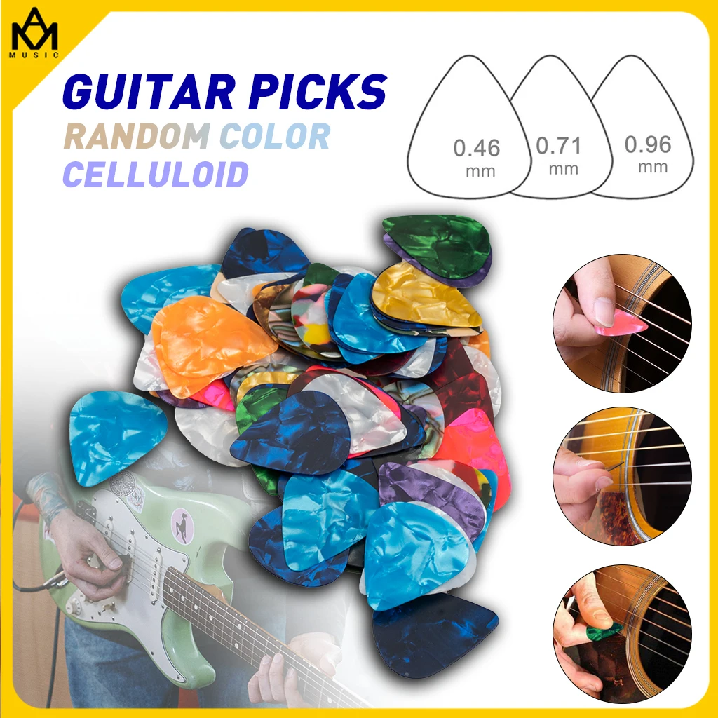 Random Colorful Guitar Picks 0.46/0.71/0.96mm Thickness Celluloid Mediators Bass Guitar Ukulele Holder Set Accessories 20PCS
Random Colorful Guitar Picks 0.46/0.71/0.96mm Thickness Celluloid Mediators Bass Guitar Ukulele Holder Set Accessories 20PCS