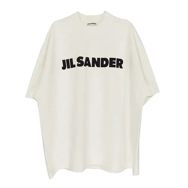 Men Women 100% Cotton Jil Loose Os Version Sander Letter Printed Round Neck Casual Short-sleeved T-shirts
Men Women 100% Cotton Jil Loose Os Version Sander Letter Printed Round Neck Casual Short-sleeved T-shirts