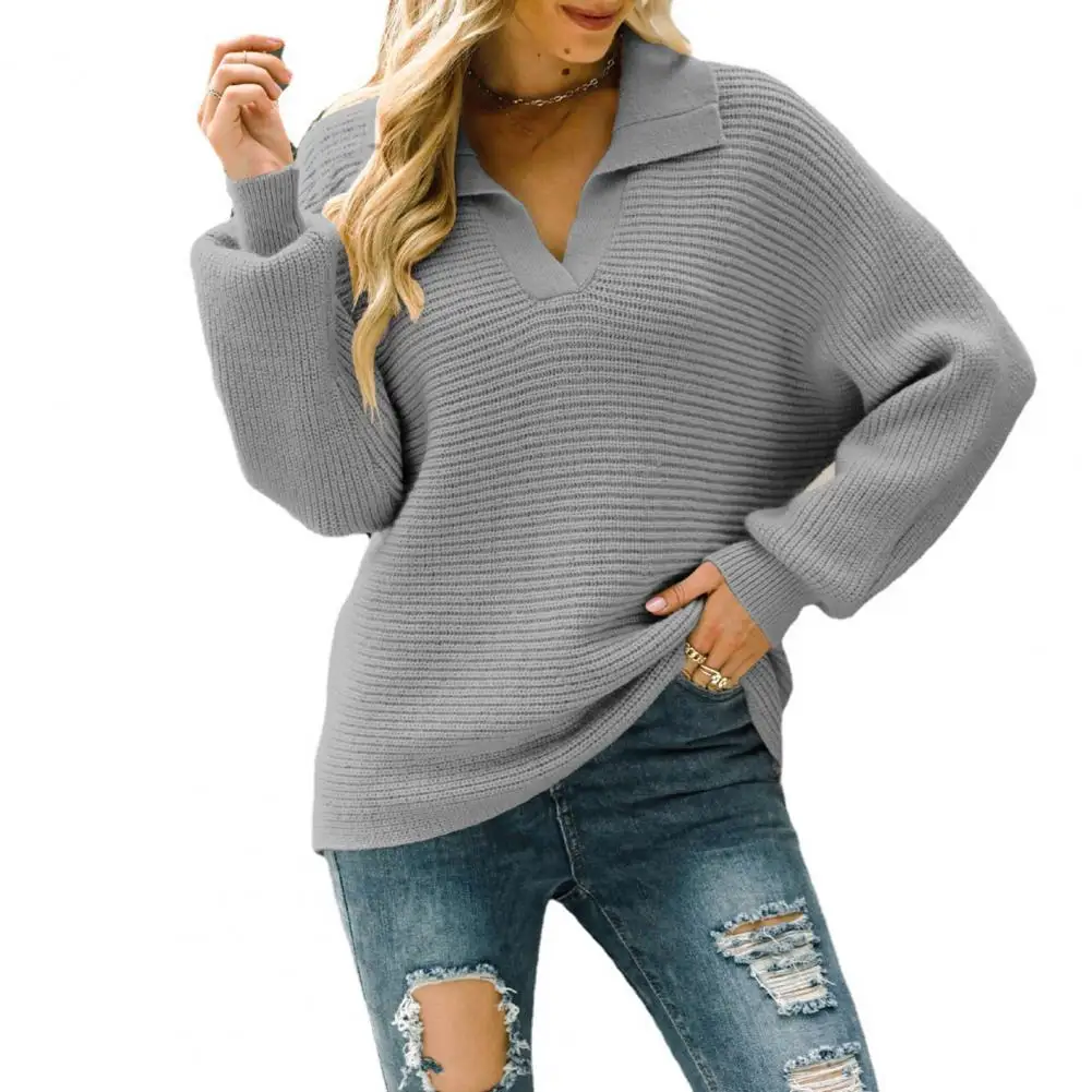 Pullover Women Sweater Autumn Winter V-Neck Long Sleeves Ribbed CuffsSolid Color Loose Knitted Sweater Jumper Female Clothing
Pullover Women Sweater Autumn Winter V-Neck Long Sleeves Ribbed CuffsSolid Color Loose Knitted Sweater Jumper Female Clothing