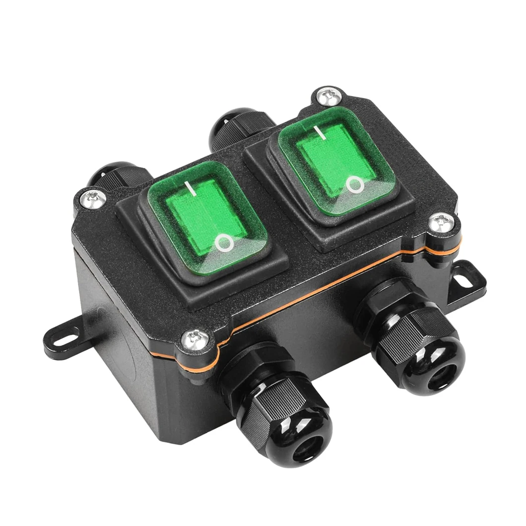 ABILKEEN двухсторонняя водонепроницаемая коробка кулисного переключателя с двойным отверстием DPST ON-OFF кулисная кнопка 220 В 15A/30A 4-контактная винтовая клемма
ABILKEEN двухсторонняя водонепроницаемая коробка кулисного переключателя с двойным отверстием DPST ON-OFF кулисная кнопка 220 В 15A/30A 4-контактная винтовая клемма