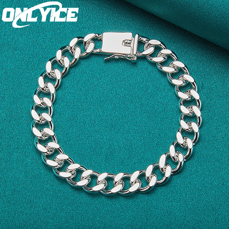 Hot 925 Sterling Silver Bracelets For Men Women Classic Noble 8mm Side Chain Fashion Wedding Party Christmas Gifts Jewelry
Hot 925 Sterling Silver Bracelets For Men Women Classic Noble 8mm Side Chain Fashion Wedding Party Christmas Gifts Jewelry
