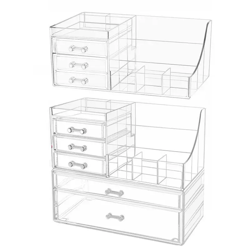 Vanity Makeup Organizer Large Storage Box For Cosmetics Clear Makeup Organizer Drawer Makeup Box Desktop Dresser Storage Case
Vanity Makeup Organizer Large Storage Box For Cosmetics Clear Makeup Organizer Drawer Makeup Box Desktop Dresser Storage Case
