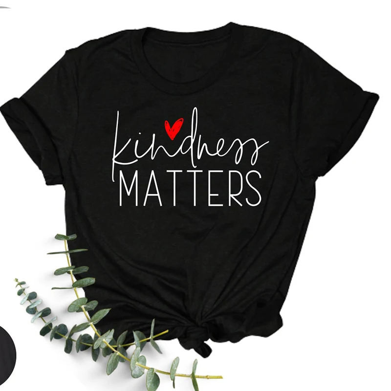 Kindness Matters Love Heat Printed Women's T-shirt Cotton Jesus Faithful Graphic Tshirt Harajuku Religious O Neck Dropshipping
Kindness Matters Love Heat Printed Women's T-shirt Cotton Jesus Faithful Graphic Tshirt Harajuku Religious O Neck Dropshipping