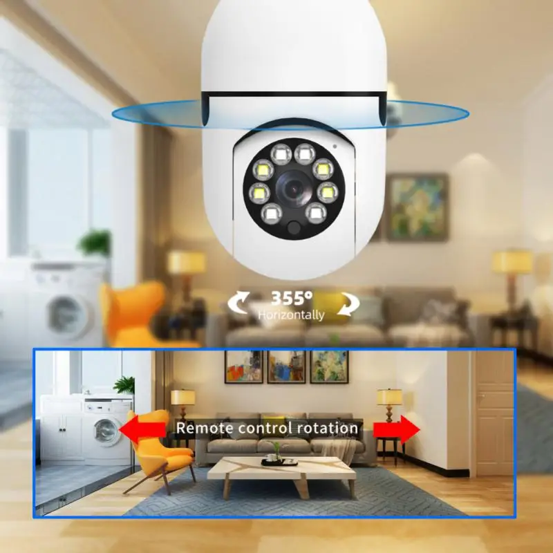 360 Degree Panoramic Surveillance Camera HD 1080P Wireless Wifi E27 Bulb Night Light IR Night Version White Dual-light IP Camera
360 Degree Panoramic Surveillance Camera HD 1080P Wireless Wifi E27 Bulb Night Light IR Night Version White Dual-light IP Camera