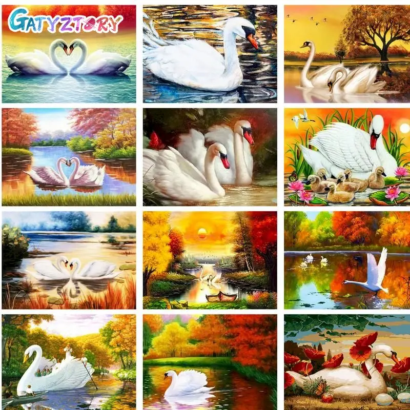 GATYZTORY Swan Landscape Painting By Numbers For Adults Handmade Modern Home Decor Wall Artcraft Unique Diy Gift
GATYZTORY Swan Landscape Painting By Numbers For Adults Handmade Modern Home Decor Wall Artcraft Unique Diy Gift