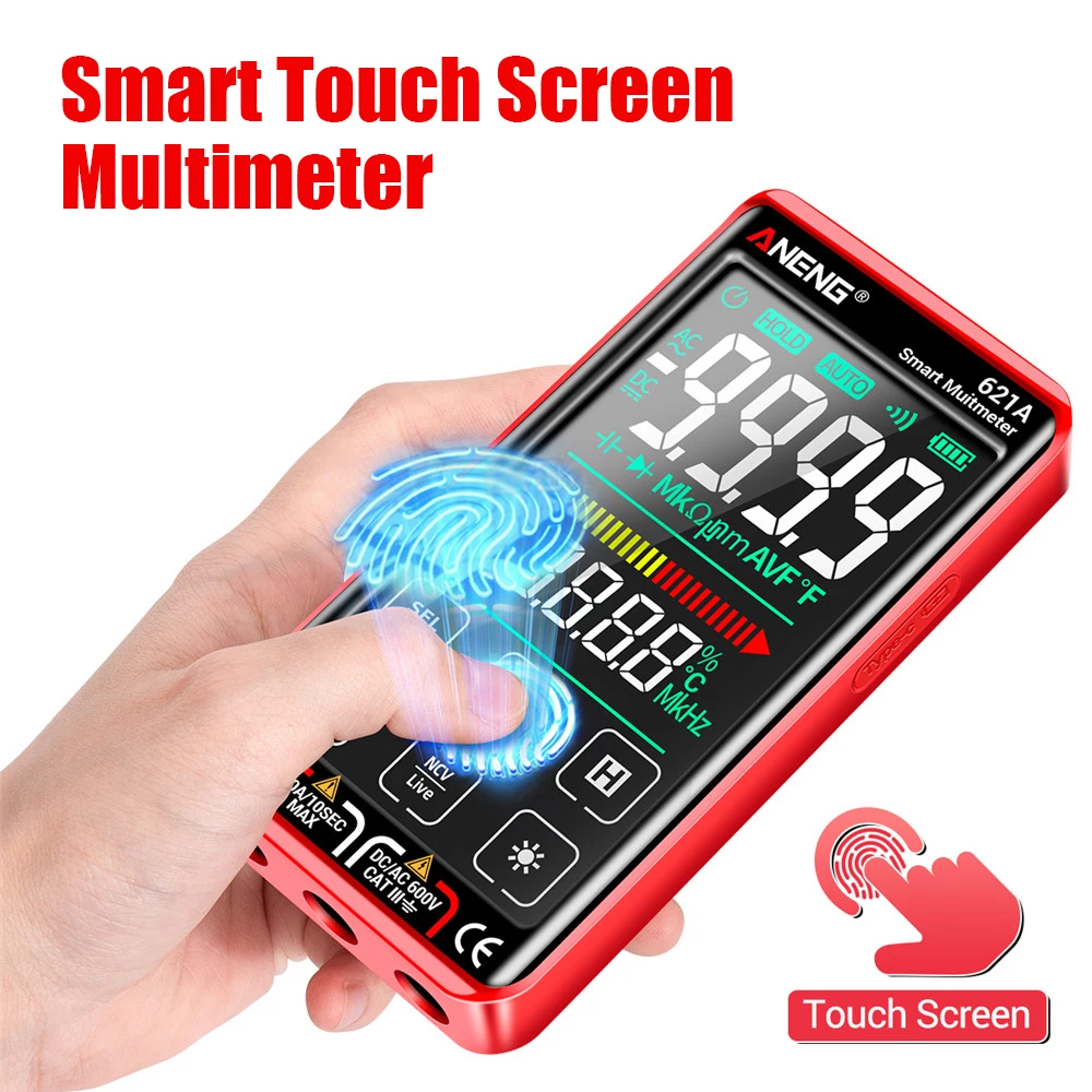 9999 Counts 621A Digital Smart Multimeter NCV Universal Meter Transistor Testers Auto Range LCD Touch Screen
9999 Counts 621A Digital Smart Multimeter NCV Universal Meter Transistor Testers Auto Range LCD Touch Screen