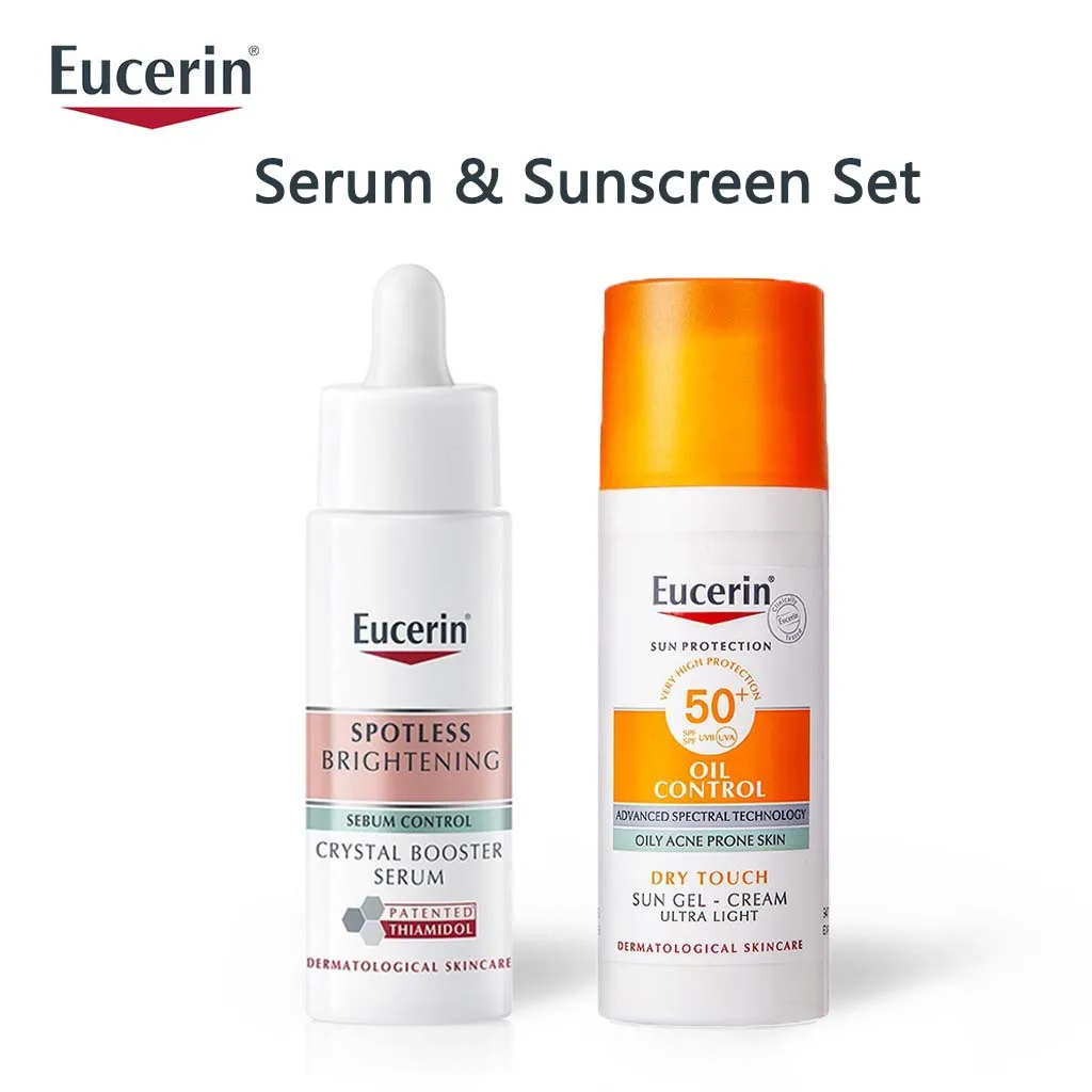 2PCS Original Eucerin Oil Control Sunscreen 50ml Spotless Brightening Booster Serum 30ml Diminish Dark Pigment Spots Whitening
2PCS Original Eucerin Oil Control Sunscreen 50ml Spotless Brightening Booster Serum 30ml Diminish Dark Pigment Spots Whitening