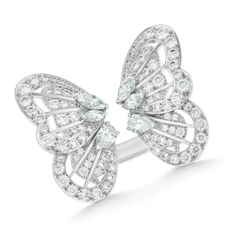 Hot Sale Butterfly Insect Shaped Crystal Open Adjustable Ring Micro Paved AAA CZ Rhinestone Zircon for Women Wedding Jewelry
Hot Sale Butterfly Insect Shaped Crystal Open Adjustable Ring Micro Paved AAA CZ Rhinestone Zircon for Women Wedding Jewelry