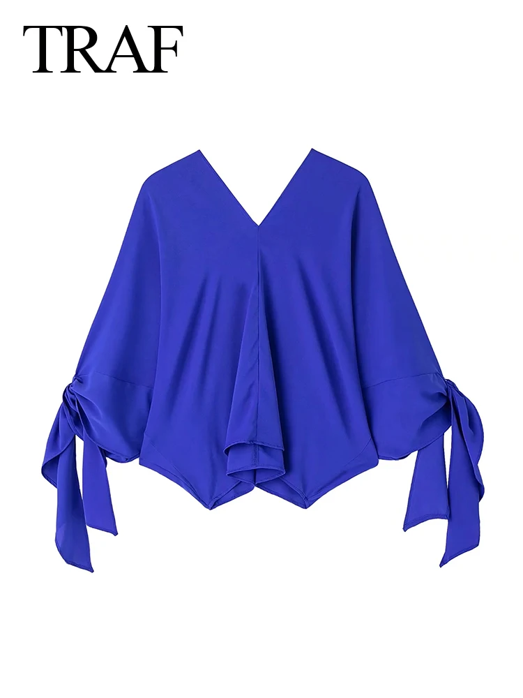TRAF Solid Color No Size Limit Irregular Comfortable Skin-Friendly Women Top Casual Loose V-Neck Long Sleeve Lady Clothing
TRAF Solid Color No Size Limit Irregular Comfortable Skin-Friendly Women Top Casual Loose V-Neck Long Sleeve Lady Clothing