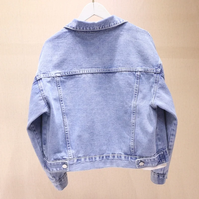 Vintage Harajuku Light Blue Loose Big Pocket Hole Denim Women Spring Autumn 2022 Casual Long Sleeve Female Jean Jacket
Vintage Harajuku Light Blue Loose Big Pocket Hole Denim Women Spring Autumn 2022 Casual Long Sleeve Female Jean Jacket