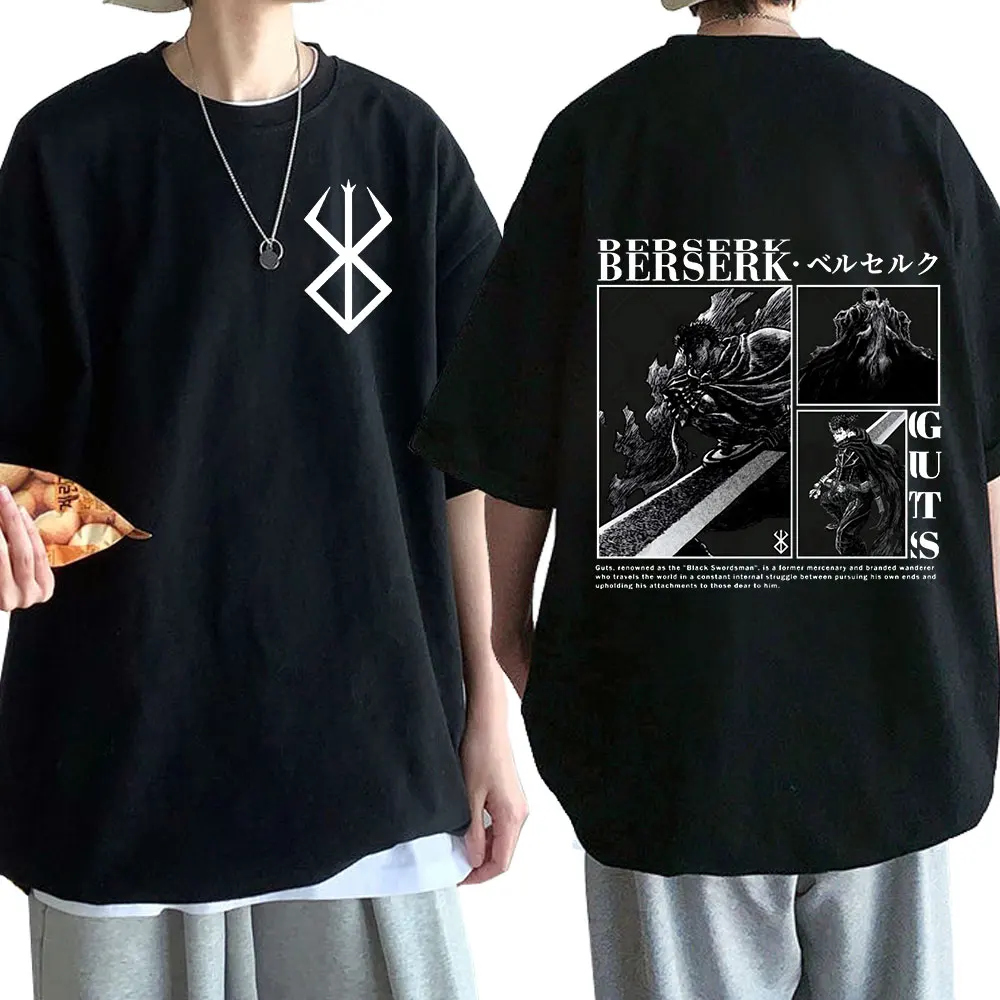 Anime Berserk Guts T Shirt Manga Swordsman Gatsu Sacrifice Zodd T-shirts Fashion Double Sided Oversized Pure Cotton T-shirt
Anime Berserk Guts T Shirt Manga Swordsman Gatsu Sacrifice Zodd T-shirts Fashion Double Sided Oversized Pure Cotton T-shirt