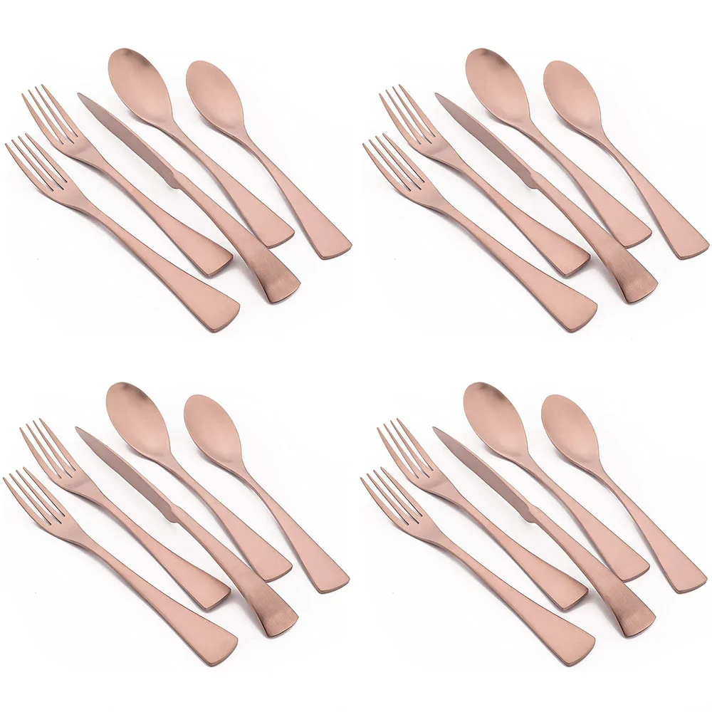 4People Dinnerware Matte 18/10 Stainless Steel Cutlery Set Roes Knife Fork Spoon Silverware Kitchen Tableware Dishwasher Safe
4People Dinnerware Matte 18/10 Stainless Steel Cutlery Set Roes Knife Fork Spoon Silverware Kitchen Tableware Dishwasher Safe