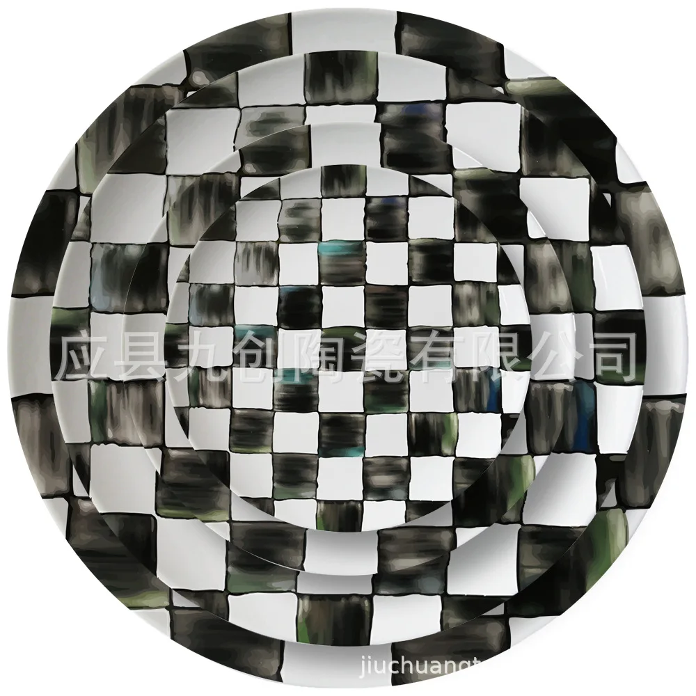 Western food creative black-and-white wedding banquet bone China plate net Red Bull plate pastoral ceramic tableware
Western food creative black-and-white wedding banquet bone China plate net Red Bull plate pastoral ceramic tableware
