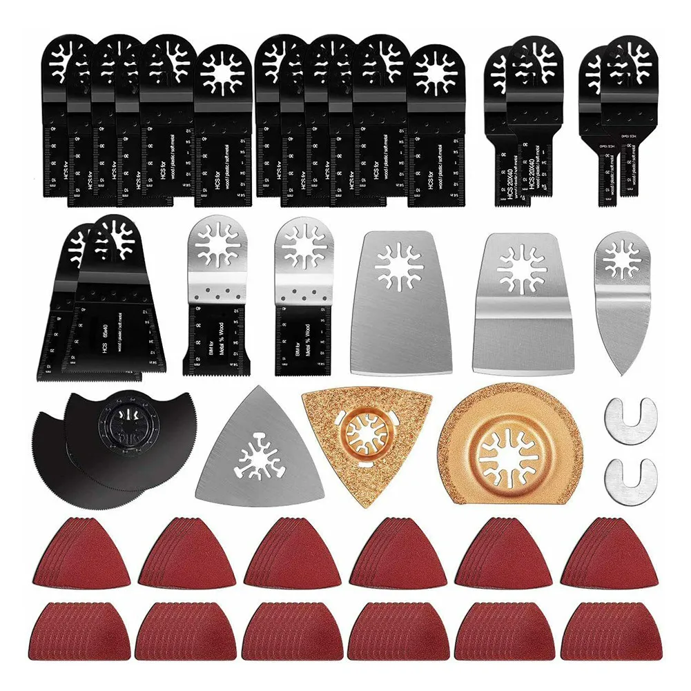 120pcs Oscillating Saw Blades Set High Carbon Steel Blades Anti-rust For Cutting Metal/wood/plastic Multifunctional Tool Kit
120pcs Oscillating Saw Blades Set High Carbon Steel Blades Anti-rust For Cutting Metal/wood/plastic Multifunctional Tool Kit