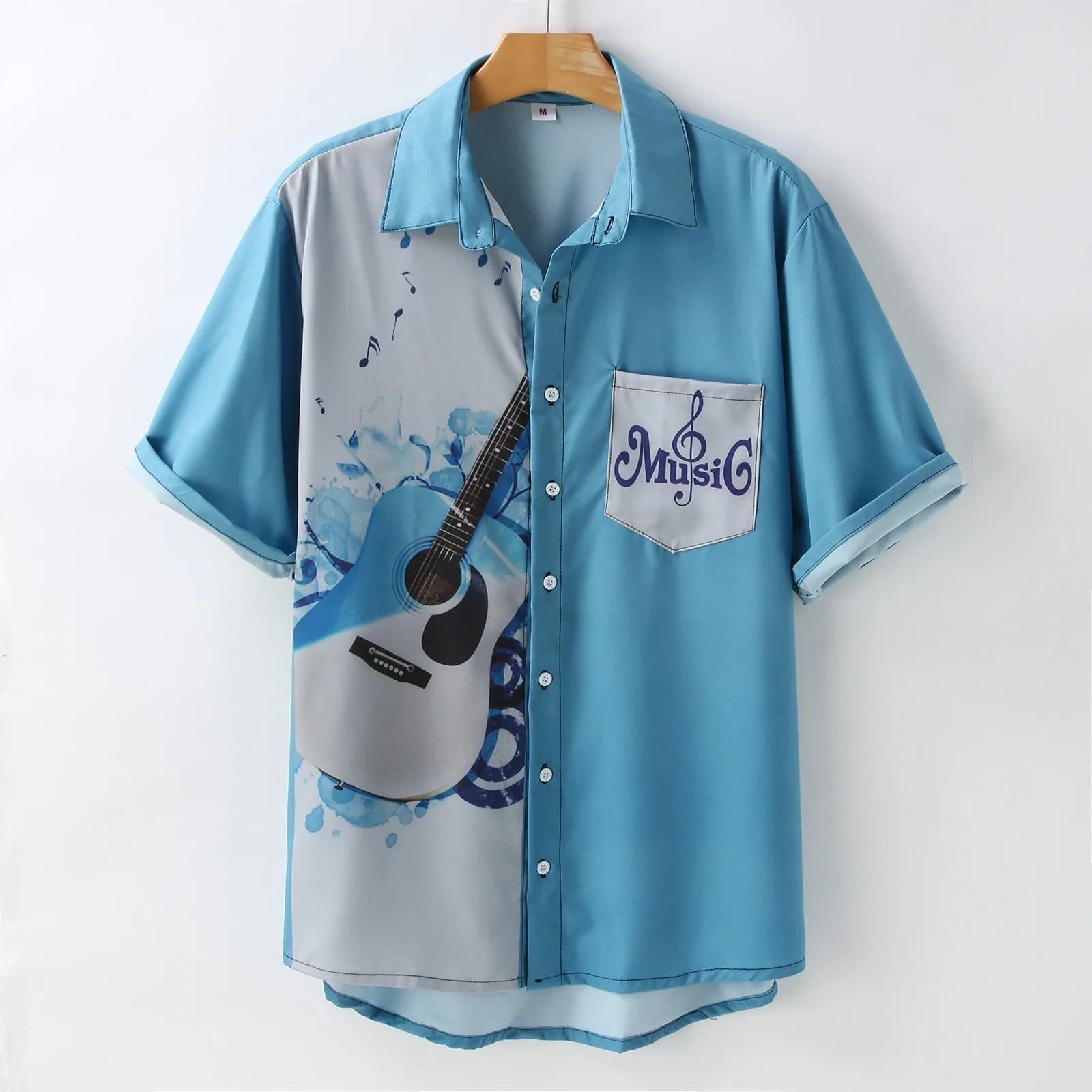 Men's Fashion Casual Beach Seaside Retro Rock Style 3D Digital Patchwork Printing Buckle Pocket Lapel Short Sleeve Shirt Tops
Men's Fashion Casual Beach Seaside Retro Rock Style 3D Digital Patchwork Printing Buckle Pocket Lapel Short Sleeve Shirt Tops