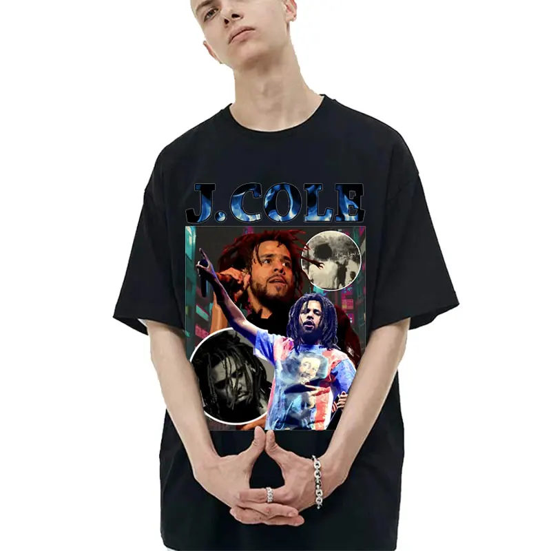 Rapper Hip Hop J Cole Crooked Smile Music Black Tshirt Men Women Fashion Shrink-proof Cotton T Shirt Short Sleeve Man Streetwear 
Rapper Hip Hop J Cole Crooked Smile Music Black Tshirt Men Women Fashion Shrink-proof Cotton T Shirt Short Sleeve Man Streetwear