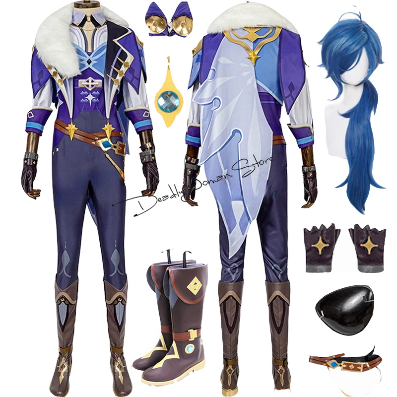 Genshin Impact Kaeya Cosplay Outfit Knight Combat Boots Uniform Earring Wig Anime Game Halloween Party Costume For Men Women
Genshin Impact Kaeya Cosplay Outfit Knight Combat Boots Uniform Earring Wig Anime Game Halloween Party Costume For Men Women