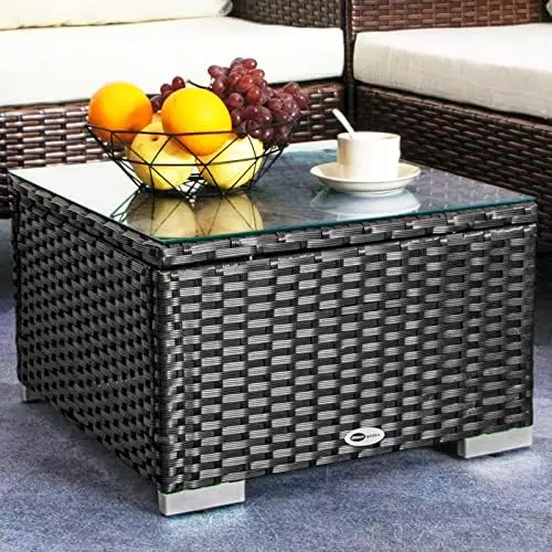 Coffee Table for Patio Table Wicker Coffee Table Lawn Garden Rattan Small Coffee Table with Glass Top All-Weather, 25.2in Mixed
Coffee Table for Patio Table Wicker Coffee Table Lawn Garden Rattan Small Coffee Table with Glass Top All-Weather, 25.2in Mixed
