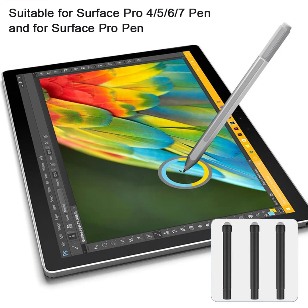 3PCS High Sensitivity Pen Refill Sensitive Fine Rubber Nib Surface Pen Tips Replacement For SurfacePro4/5/6/7 Pen
3PCS High Sensitivity Pen Refill Sensitive Fine Rubber Nib Surface Pen Tips Replacement For SurfacePro4/5/6/7 Pen