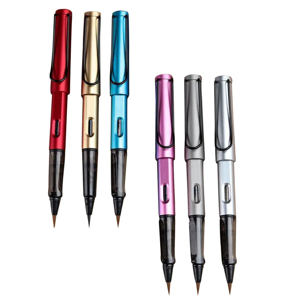 6Pcs Fountain Calligraphy Writing Brush Pens Office School Calligraphy Writing Tools
6Pcs Fountain Calligraphy Writing Brush Pens Office School Calligraphy Writing Tools