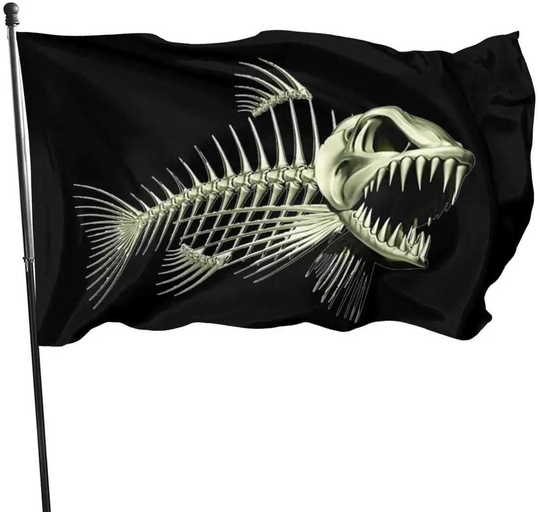 Skeleton Fish Flag 3x5 FT Ft Polyester Flag for Outdoor Decoration-Merchandise for Indoor/Outdoor Use (100% Polyester, 3 X 5 Ft)
Skeleton Fish Flag 3x5 FT Ft Polyester Flag for Outdoor Decoration-Merchandise for Indoor/Outdoor Use (100% Polyester, 3 X 5 Ft)