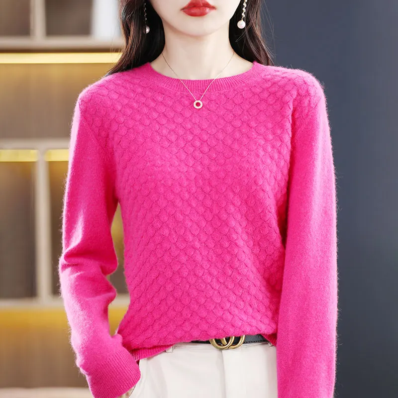 Cashmere Sweater Women Elegant Fall/Winter New 100% Pure Wool Pullover Crew Neck Knit Casual Overside Ladies Tops Loose Blouse
Cashmere Sweater Women Elegant Fall/Winter New 100% Pure Wool Pullover Crew Neck Knit Casual Overside Ladies Tops Loose Blouse