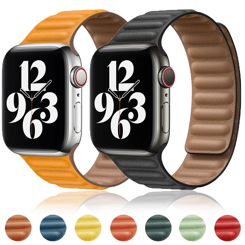 Ремешок кожаный для Apple Watch Band, оригинальный магнитный браслет для iWatch Series Ultra 8 7 6 SE 3, 45 мм 41 мм 44 мм 40 мм 49 мм 42 мм 38 мм
Ремешок кожаный для Apple Watch Band, оригинальный магнитный браслет для iWatch Series Ultra 8 7 6 SE 3, 45 мм 41 мм 44 мм 40 мм 49 мм 42 мм 38 мм
