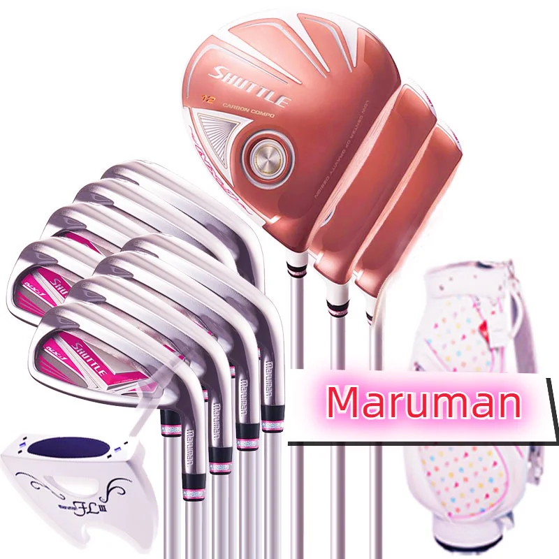 

Womens Golf clubs Maruman SHUTTLE driver+fairway wood+Hybrid+iron+putter+Bag Golf complete set of clubs Graphite Shaft and cover