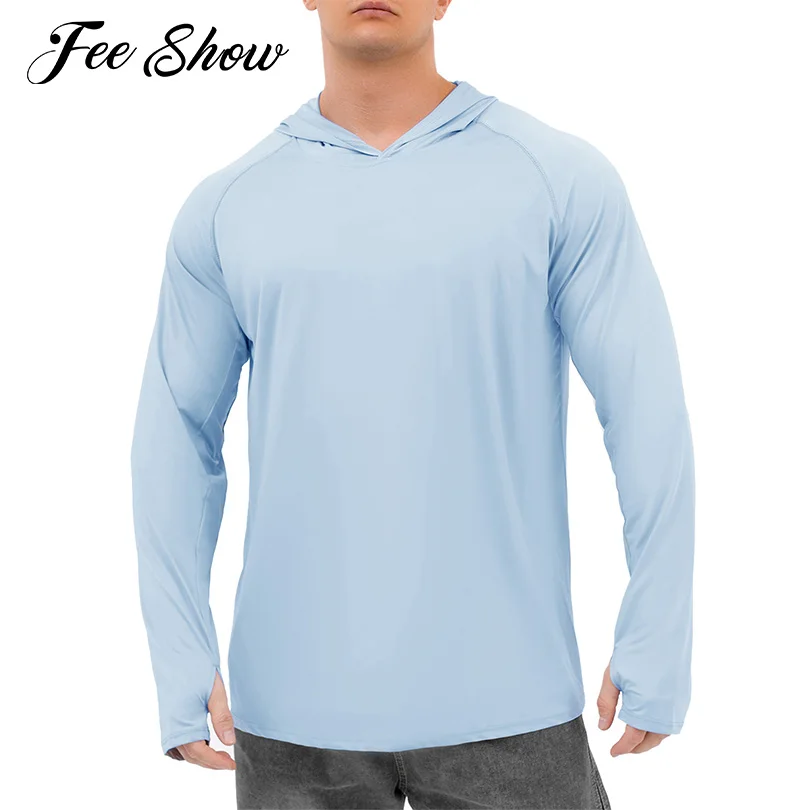 Mens Casual Hooded T-shirt Outdoor Sports Hiking Shirts Summer Sun Protection Solid Color Long Sleeve Hoodie Sweatshirt T-shirts
Mens Casual Hooded T-shirt Outdoor Sports Hiking Shirts Summer Sun Protection Solid Color Long Sleeve Hoodie Sweatshirt T-shirts