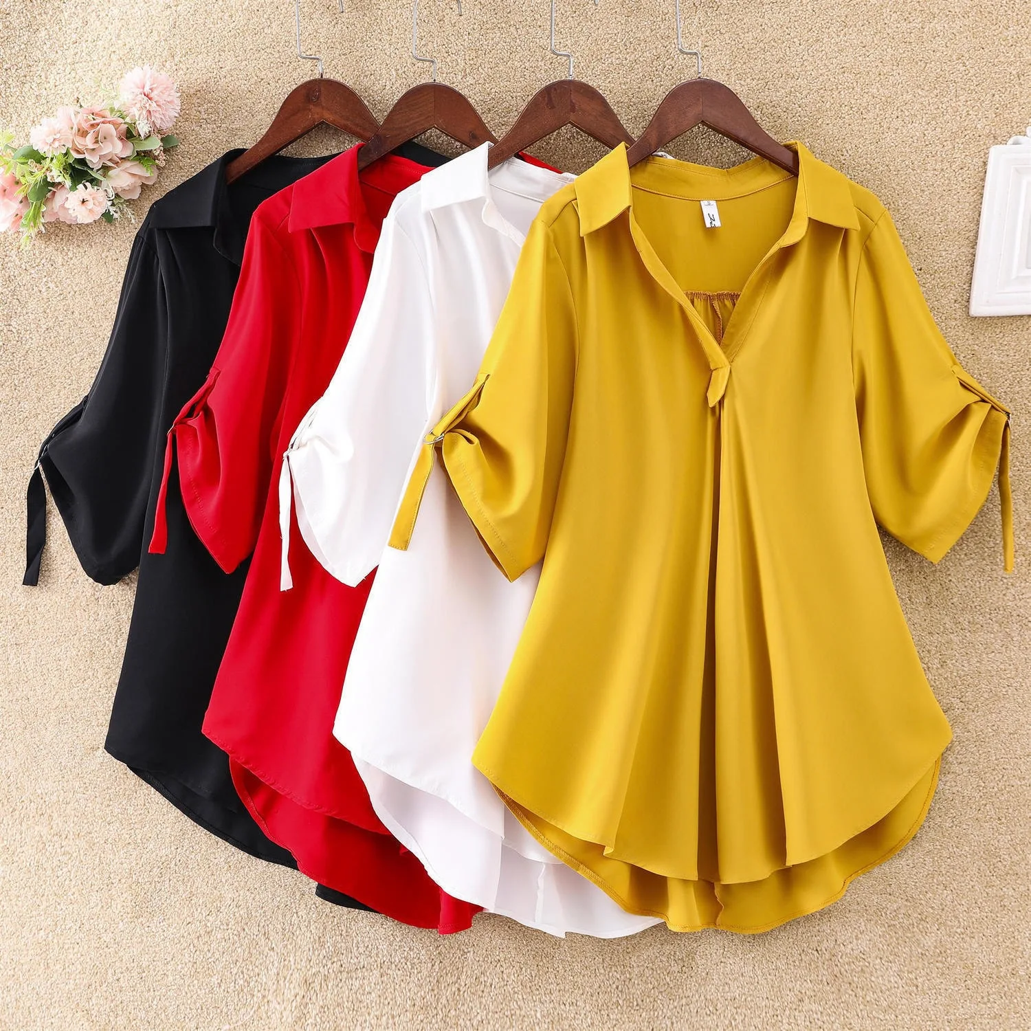 ELIJOIN Mid-length and Short-sleeved Chiffon Shirt Women In Summer 2022 New Plus Size Loose Waist Slim Chiffon Blouse Women
ELIJOIN Mid-length and Short-sleeved Chiffon Shirt Women In Summer 2022 New Plus Size Loose Waist Slim Chiffon Blouse Women