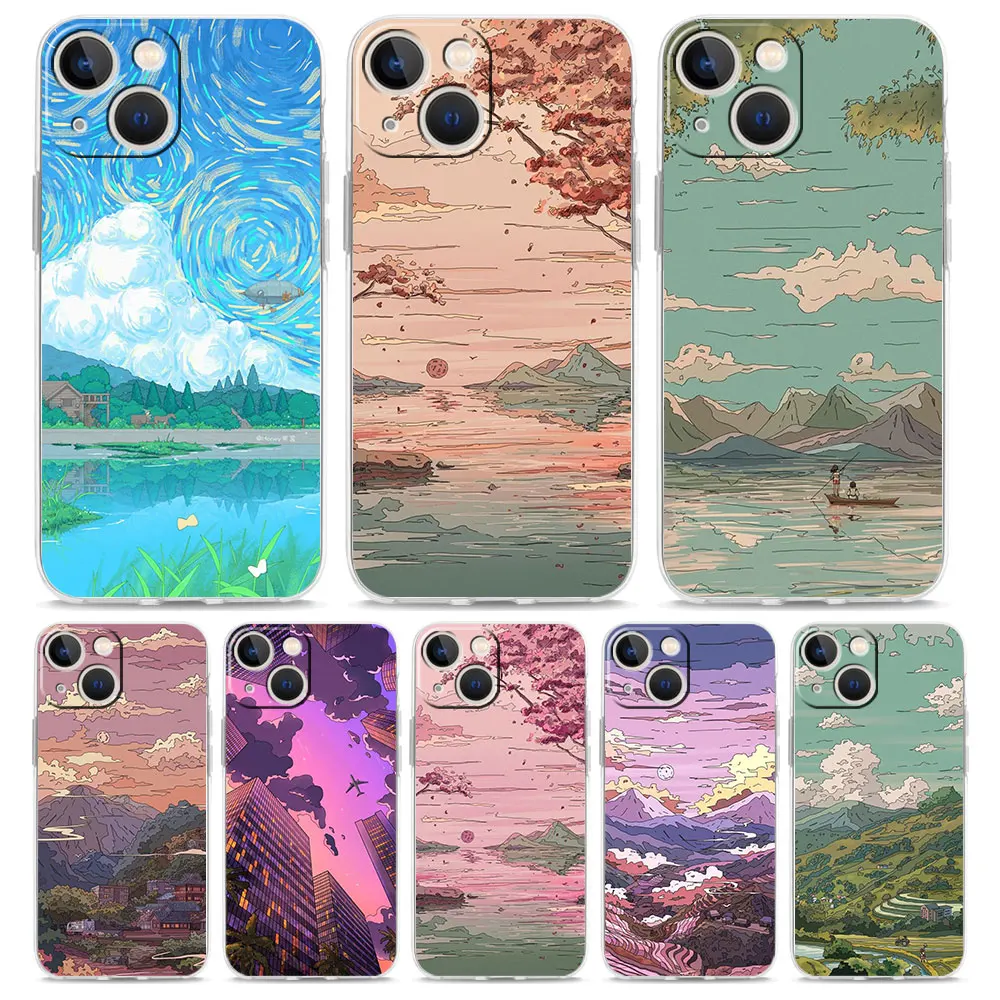Luxury Case For iPhone 14 13 12 11 Pro Max X Xs XR Max 7 8 Plus Bumper Phone Cases Clear TPU Cover INS Korean Sunset Scenery
Luxury Case For iPhone 14 13 12 11 Pro Max X Xs XR Max 7 8 Plus Bumper Phone Cases Clear TPU Cover INS Korean Sunset Scenery