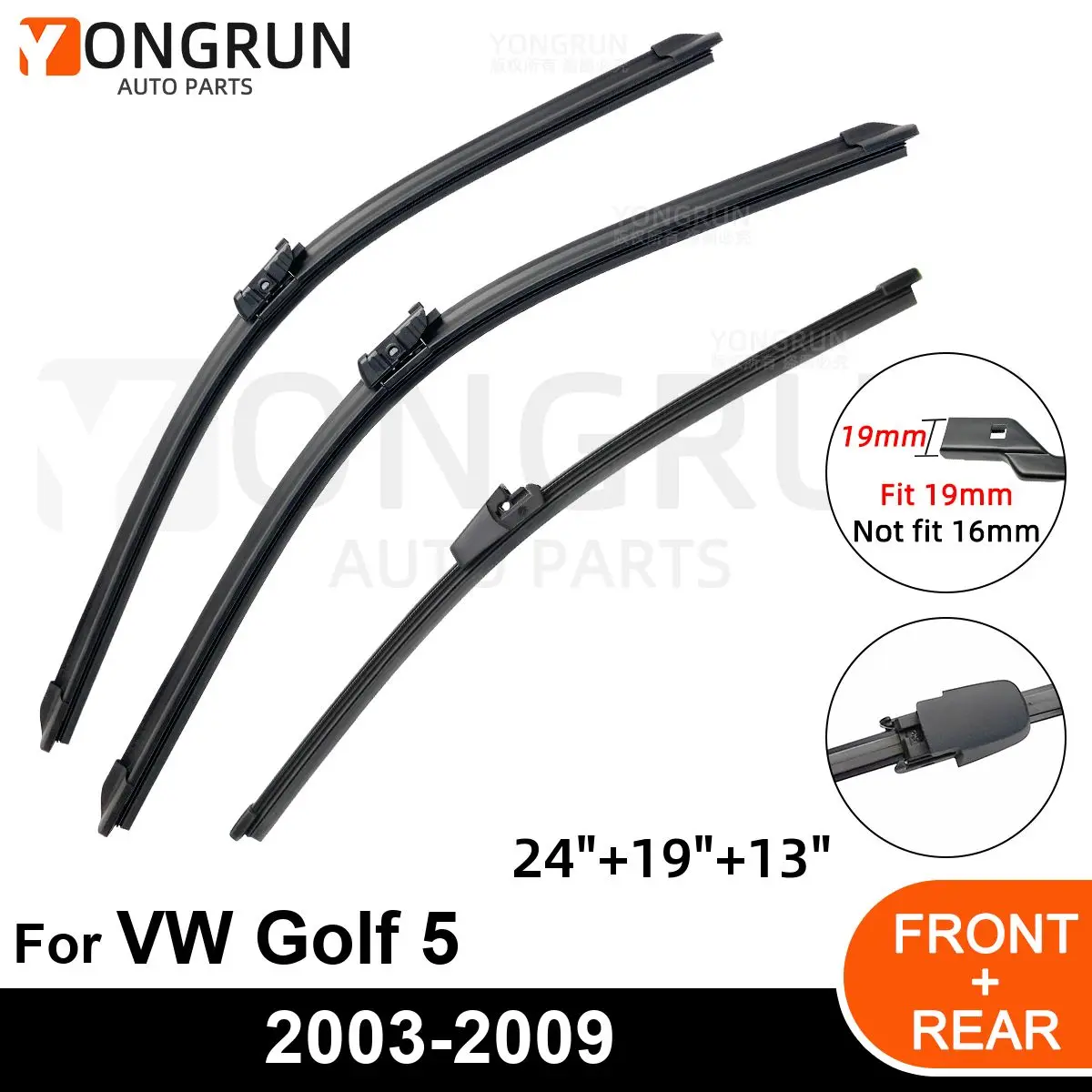Щетка стеклоочистителя для VW Golf 5 24 "19" 13 "2003-2004 2005 2006 2007 2008 2009
Щетка стеклоочистителя для VW Golf 5 24 "19" 13 "2003-2004 2005 2006 2007 2008 2009
