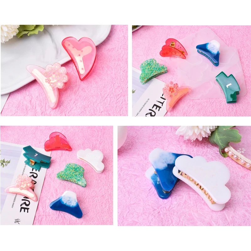 95AB 1 Set Hair Grasp Clip UV Crystal Epoxy Mold Hairpin Grab Clip Resin Silicone Mould DIY Crafts Hair Accessories Casting
95AB 1 Set Hair Grasp Clip UV Crystal Epoxy Mold Hairpin Grab Clip Resin Silicone Mould DIY Crafts Hair Accessories Casting