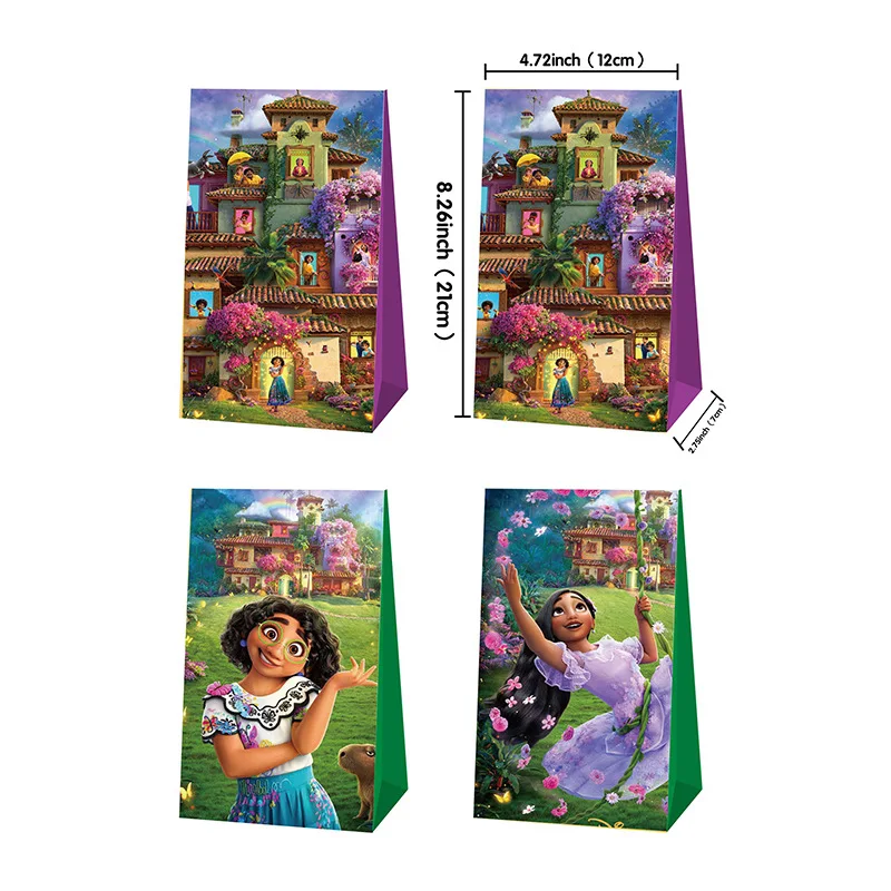 

12pcs Disney Pixar Encanto Gift Bag Candy Loot Bag Cartoon Theme Party Festival Event Birthday Decoration Favor Party Toys