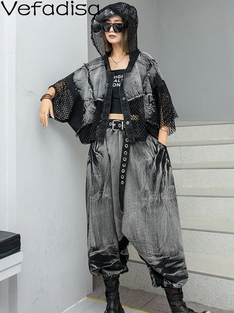 Vefadisa 2023 New Fashion Women's Worn Contrast Thin Denim Hooded Coat Trouser Two Piece Set Personalized Matching Sets ZY1864
Vefadisa 2023 New Fashion Women's Worn Contrast Thin Denim Hooded Coat Trouser Two Piece Set Personalized Matching Sets ZY1864