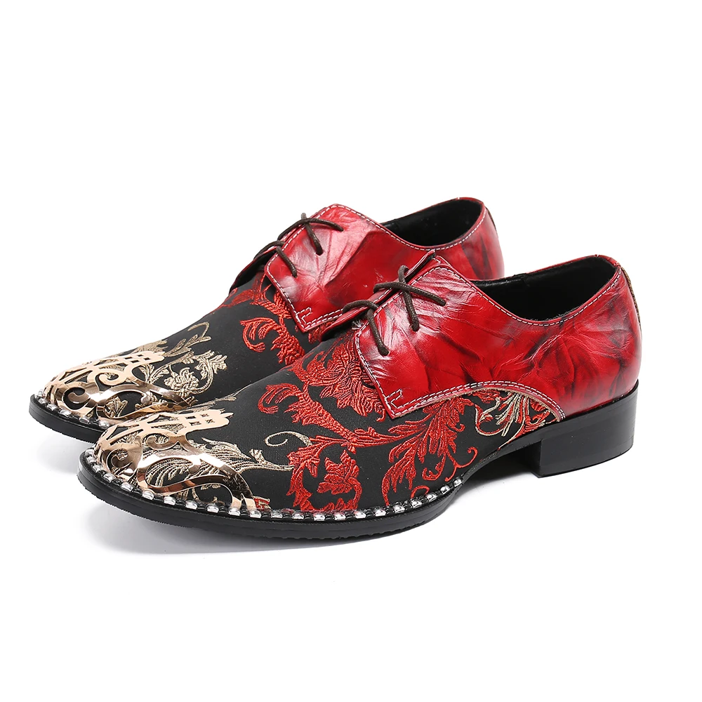 Fashion Lace Up Embroidery Banquet Shoes Social Square Toe Patchwork Brogue Shoes Chinese Style Leather Men Oxfords Shoes
Fashion Lace Up Embroidery Banquet Shoes Social Square Toe Patchwork Brogue Shoes Chinese Style Leather Men Oxfords Shoes