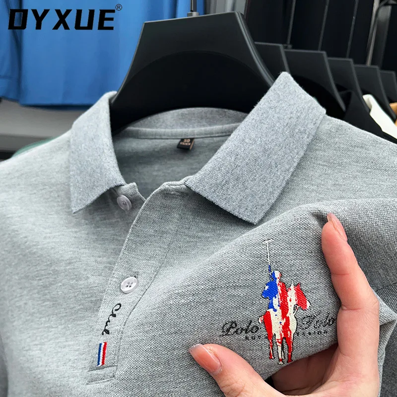 DYXUE High-end Cotton Men's POLO Shirt Business Lapel Casual Designer Fashion Solid Color Embroidered Long-sleeved Top M-4XL
DYXUE High-end Cotton Men's POLO Shirt Business Lapel Casual Designer Fashion Solid Color Embroidered Long-sleeved Top M-4XL