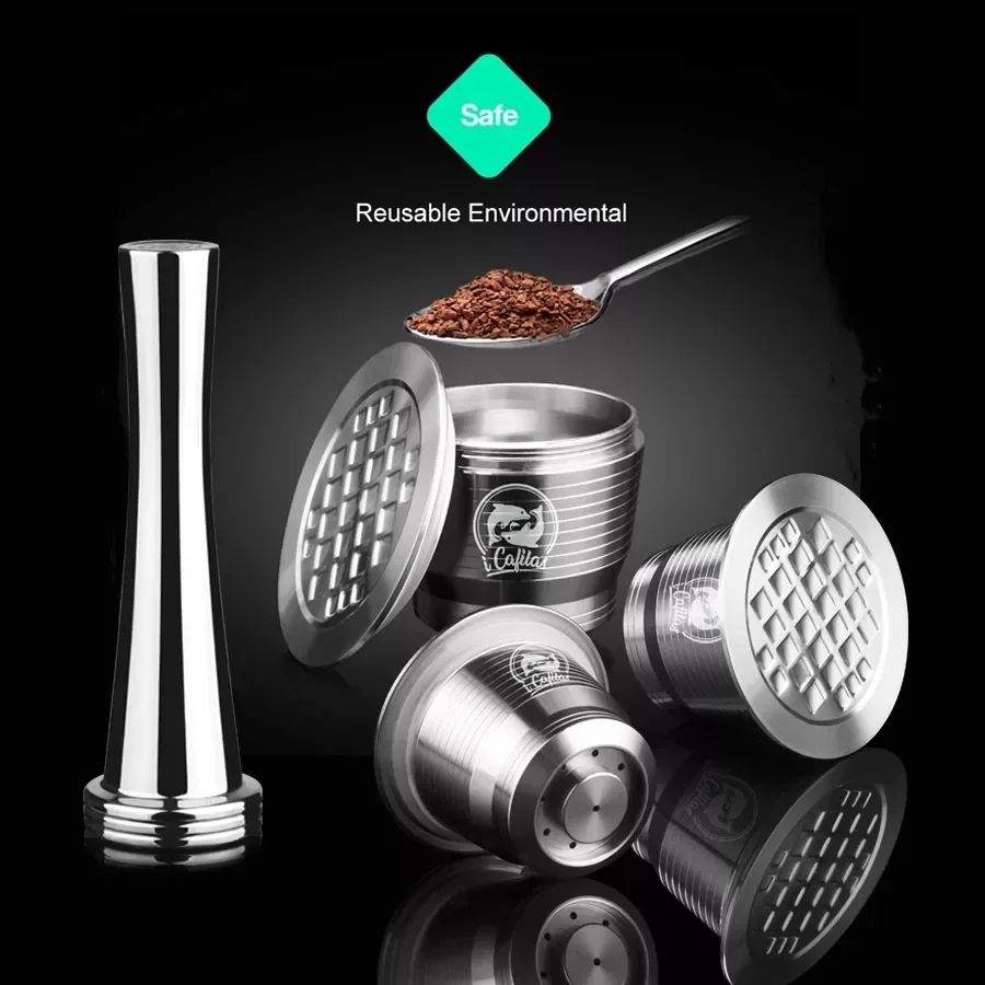 ICafilas Reusable Coffee Filter for Nespresso Machine With Tamper Stainless Steel Capsule for Nospresso
ICafilas Reusable Coffee Filter for Nespresso Machine With Tamper Stainless Steel Capsule for Nospresso
