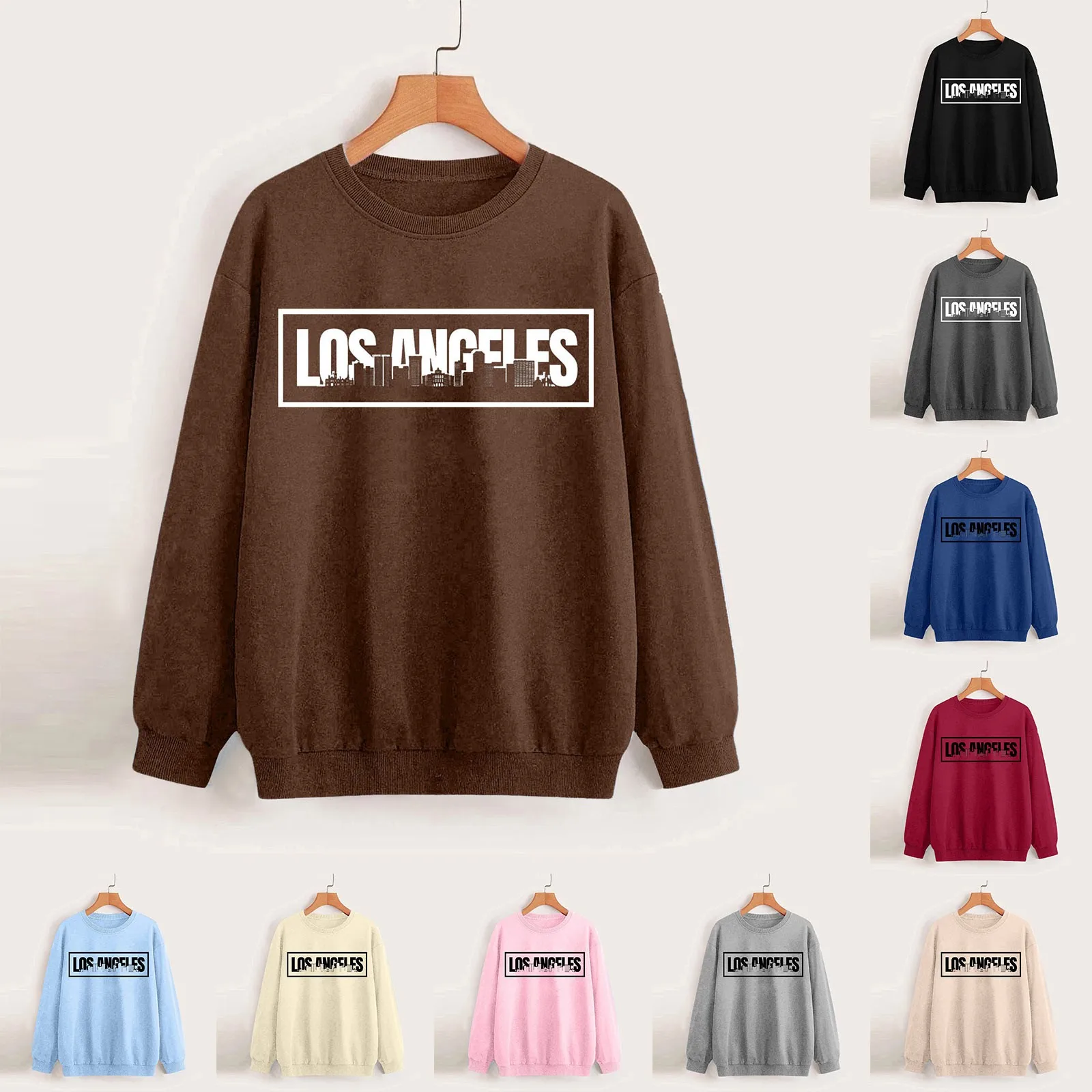 Свитшот женский оверсайз с длинным рукавом и надписью 
Свитшот женский оверсайз с длинным рукавом и надписью