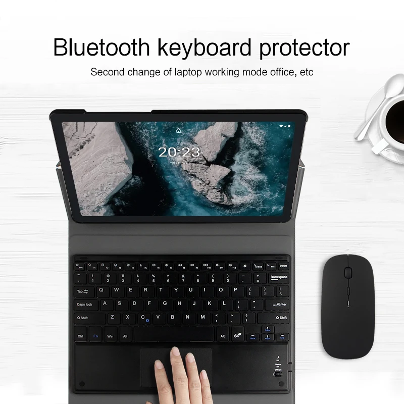 Чехол с беспроводной Bluetooth тачпадом и клавиатурой для Nokia T20 10,4 дюймов 2021 TA-1392, защитные чехлы-подставки для планшета
Чехол с беспроводной Bluetooth тачпадом и клавиатурой для Nokia T20 10,4 дюймов 2021 TA-1392, защитные чехлы-подставки для планшета