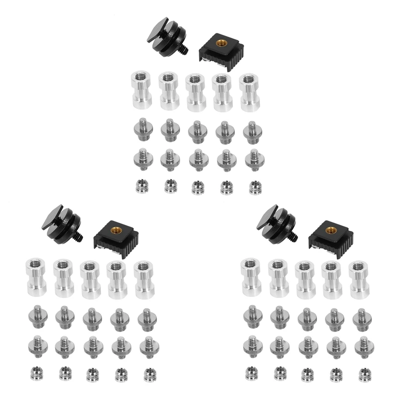 Camera Screw, 66 Pcs 1/4 Inch And 3/8 Inch Converter Threaded Screws Adapter Mount Camera Hot Shoe Mount To 1/4 Set
Camera Screw, 66 Pcs 1/4 Inch And 3/8 Inch Converter Threaded Screws Adapter Mount Camera Hot Shoe Mount To 1/4 Set