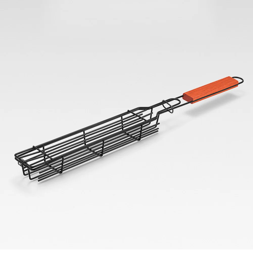 Barbecue Cage Net Grilling Basket Easy To Clean Lockable Outdoor BBQ Red/Log Color With Wooden Handle Brand New
Barbecue Cage Net Grilling Basket Easy To Clean Lockable Outdoor BBQ Red/Log Color With Wooden Handle Brand New