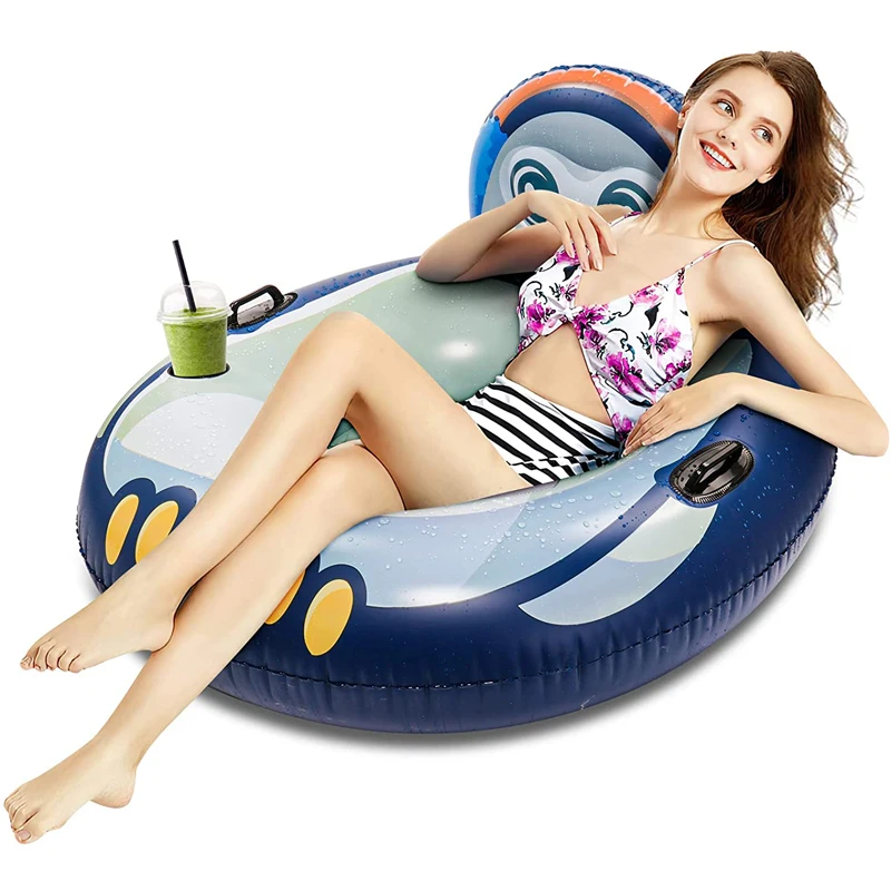 Inflatable Pool Float Lounger with Backrest Penguin Owl Swimming Ring River Run Pool Tube with Mesh Bottom Handles Drink Holder
Inflatable Pool Float Lounger with Backrest Penguin Owl Swimming Ring River Run Pool Tube with Mesh Bottom Handles Drink Holder
