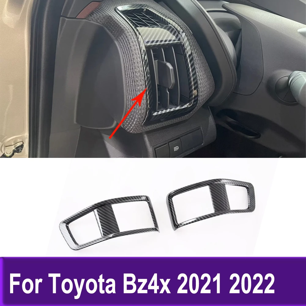 

Автомобильные аксессуары для Toyota Bz4x 2021 2022, внутренняя передняя сторона кондиционера, выходная решетка вентиляции, наклейка на крышку