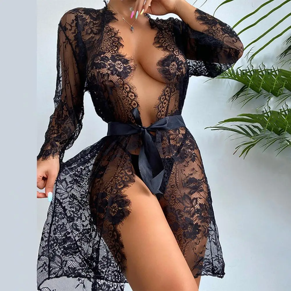 1 Set Sleepwear Dress Hollow Out Charming Sexy Floral Embroidery Female Nightclothes Female Nightclothes Inside Wear
1 Set Sleepwear Dress Hollow Out Charming Sexy Floral Embroidery Female Nightclothes Female Nightclothes Inside Wear