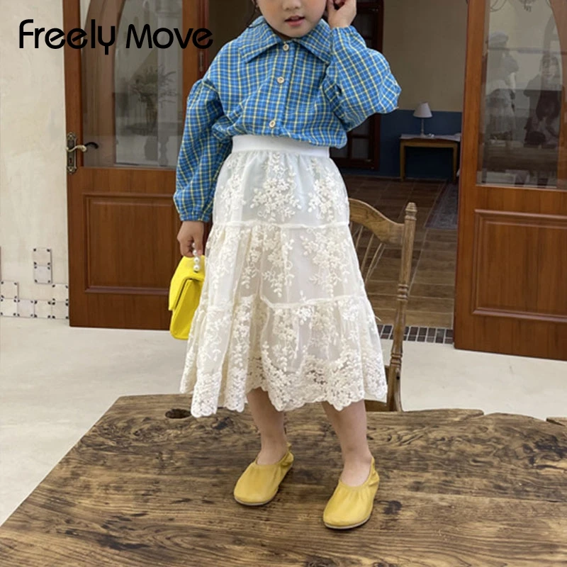 Freely Move Girls Skirt Summer Summer Spring White Lace Floral Print Retro Style Skirts Mid Length Kids Clothes Girls 2022
Freely Move Girls Skirt Summer Summer Spring White Lace Floral Print Retro Style Skirts Mid Length Kids Clothes Girls 2022