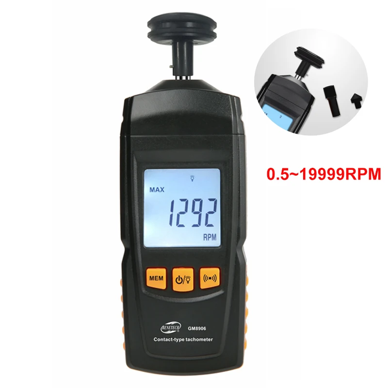GM8906 Portable LCD Digital Contact Motor Tachometer Speedometer Tach RPM Teste Rotate Speed Meter 0.5~19999RPM Data Hold Tools
GM8906 Portable LCD Digital Contact Motor Tachometer Speedometer Tach RPM Teste Rotate Speed Meter 0.5~19999RPM Data Hold Tools