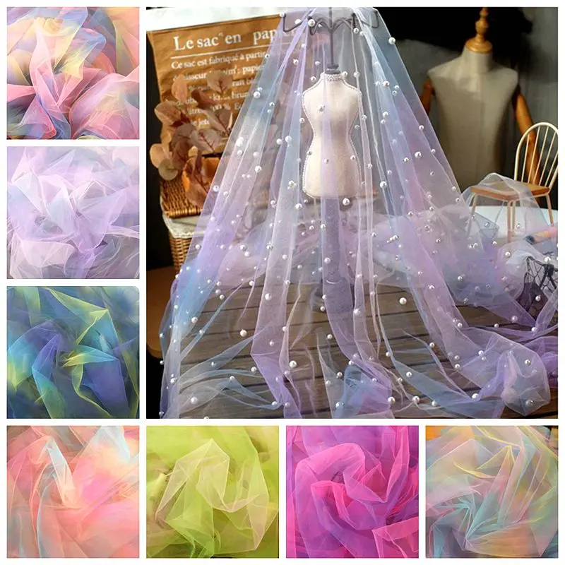 1meter Rainbow mesh clothing fabric gradient color mesh yarn skirt background decoration handmade diy fabric
1meter Rainbow mesh clothing fabric gradient color mesh yarn skirt background decoration handmade diy fabric