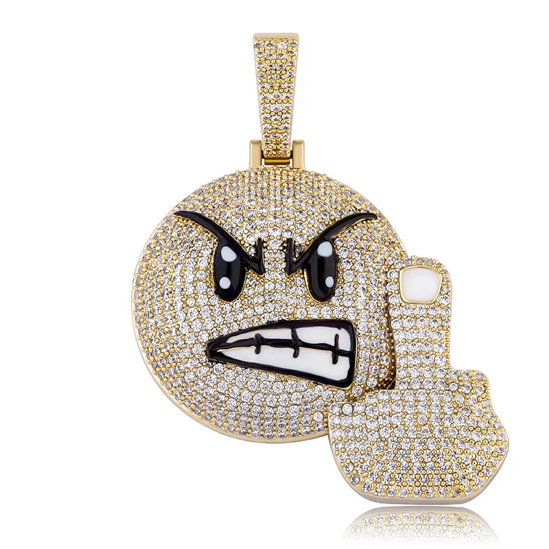 New Angry Expression Hip Hop Fashion Pendant Necklace High Quality Iced Out Micropavé Cubic Zirconia Jewelry For Gift
New Angry Expression Hip Hop Fashion Pendant Necklace High Quality Iced Out Micropavé Cubic Zirconia Jewelry For Gift