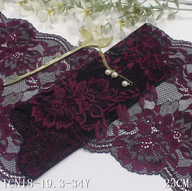 50Yards Two Tones Stretch Lace Trim Underwear New Design OEM Factory Elastic Lace Trim
50Yards Two Tones Stretch Lace Trim Underwear New Design OEM Factory Elastic Lace Trim